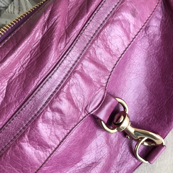 Rebecca Minkoff MAC bag in fuscia pink leather Large size MAC crossbody gold cha - Picture 8 of 9